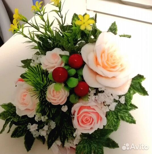 Букет-композиция из натурального мыла