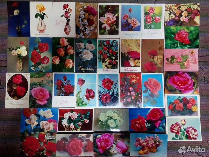 Поздравительные открытки с розами