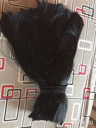 Волосы искусственные чёрные 35 см