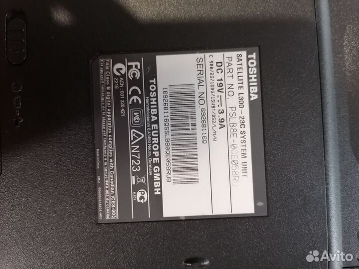 Ноутбук toshiba