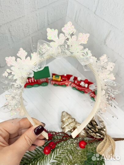 Ободок снежинка