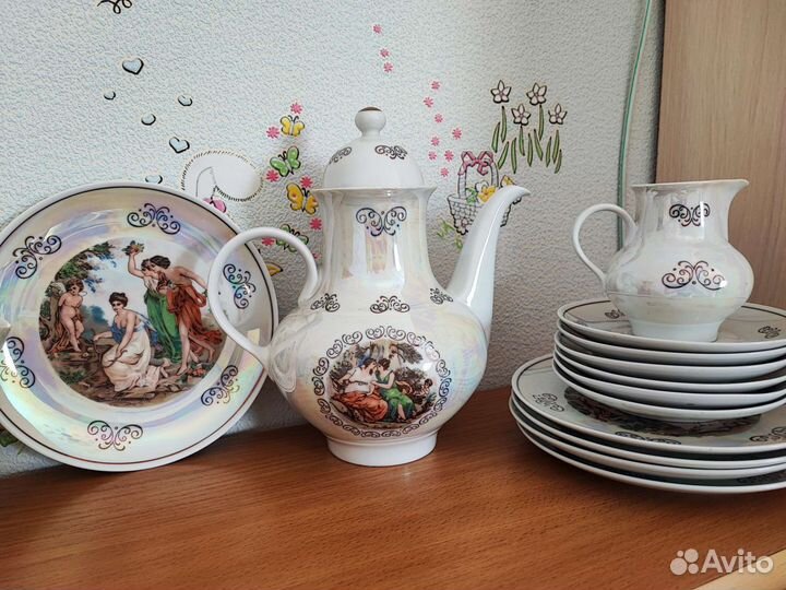 Чайный сервиз мадонна ГДР 6 персон