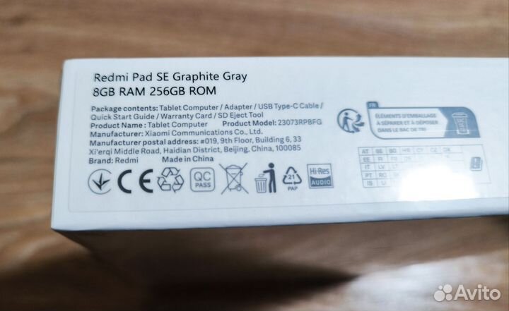 Планшет Xiaomi Redmi Pad SE 8/256 Graphite Gray