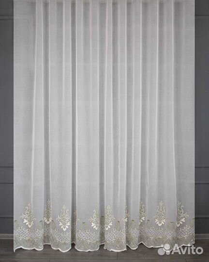 Новый тюль Флоренция зеленый