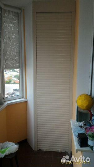 Шкаф с рольставнями на балкон любые размеры