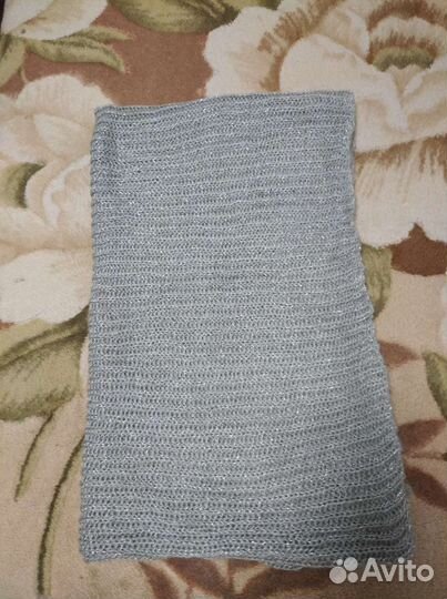 Снуд хомут женский вязаный с серебряной нитью