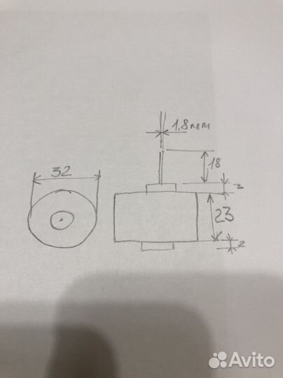 Двигатель для колеса робота-пылесоса Мидея М7 Pro