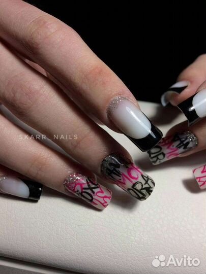 Наращивание, маникюр