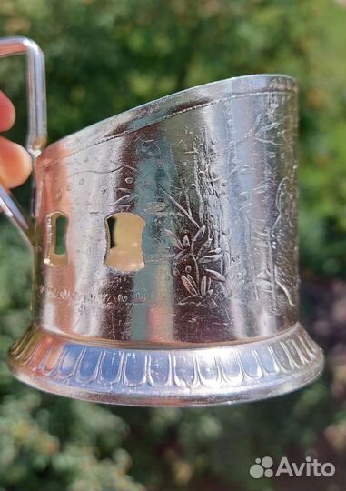 Подстаканник Лиса и Журавль СССР