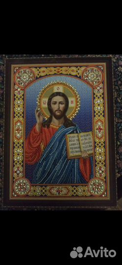 Икона из бисера, новая Алмазная мозайка