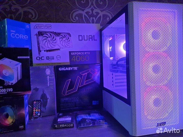 Gamer PC RTX4070 12GB+Core i5 12400F/B760/SSD1TB