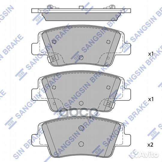 Колодки тормозные задние SP4511 Sangsin brake