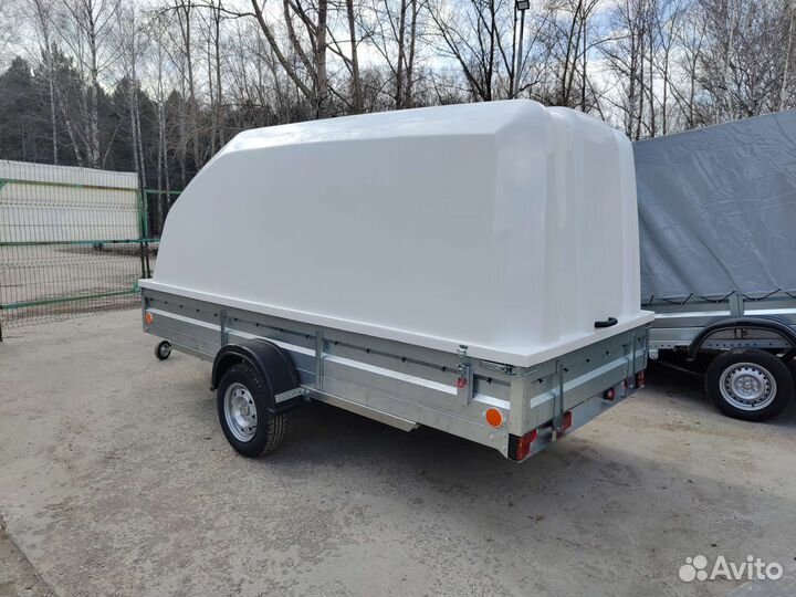 Прицеп с пластиковой крышкой Кедр Пионер 35