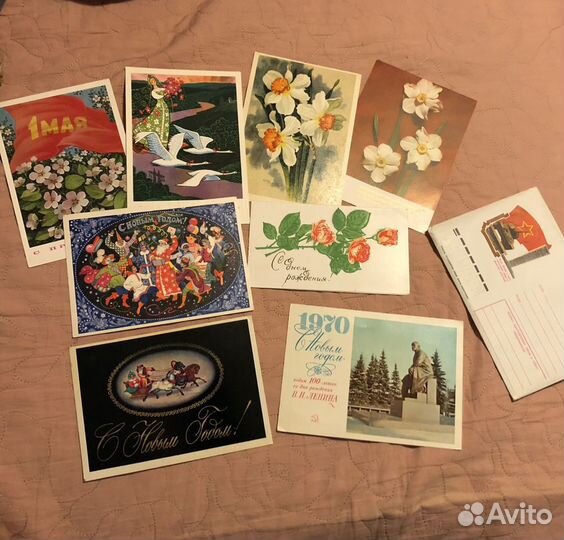 Набор открыток СССР. Чистые. С маркой и без