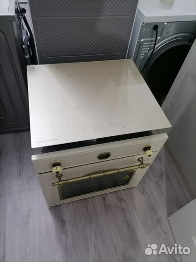 Духовой шкаф и панель новый комплект бежевый