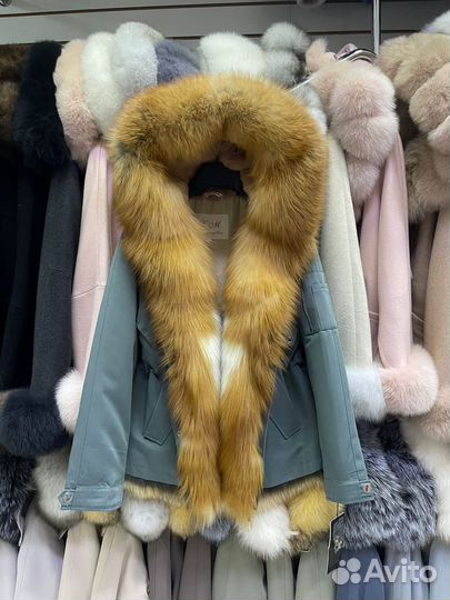Парка с натуральным мехом