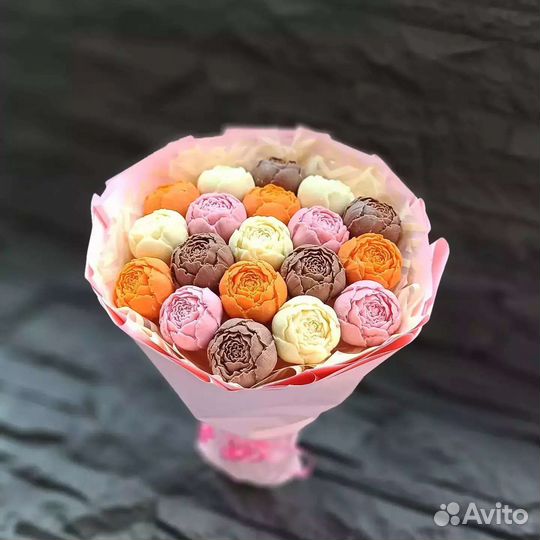 Букеты из шоколадных цветов, съедобные букеты