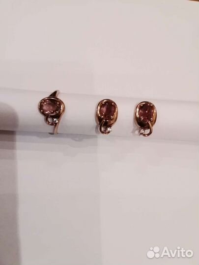Серьги+кольцо серебро