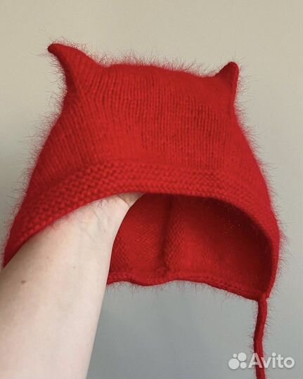 Шапка кошка с ушками