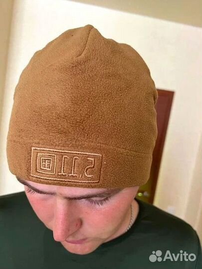 Тактическая флисовая шапка 5.11 (песочный)