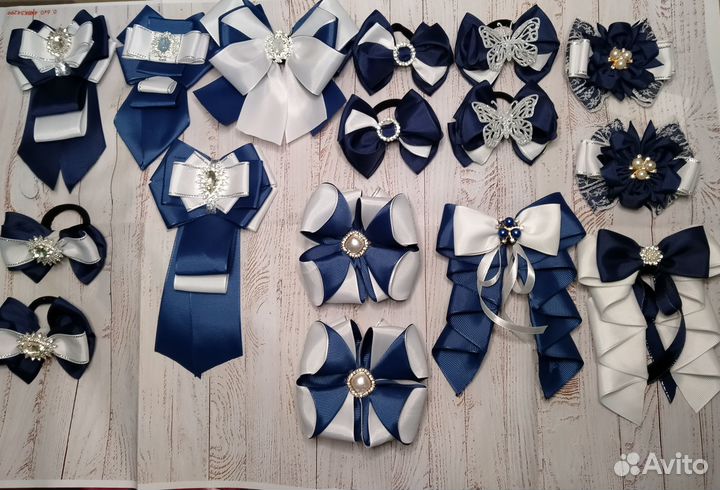 Школьные бантики ручной работы