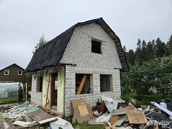 Снос домов расчистка участка вывоз мусора