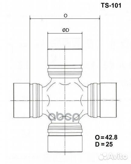 Крестовина карданного вала toyo TS-101 toyo