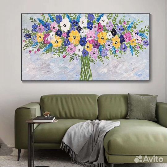 Картина маслом букет цветов