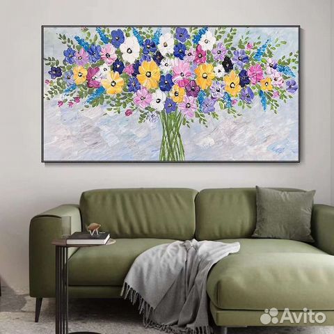 Картина маслом букет цветов