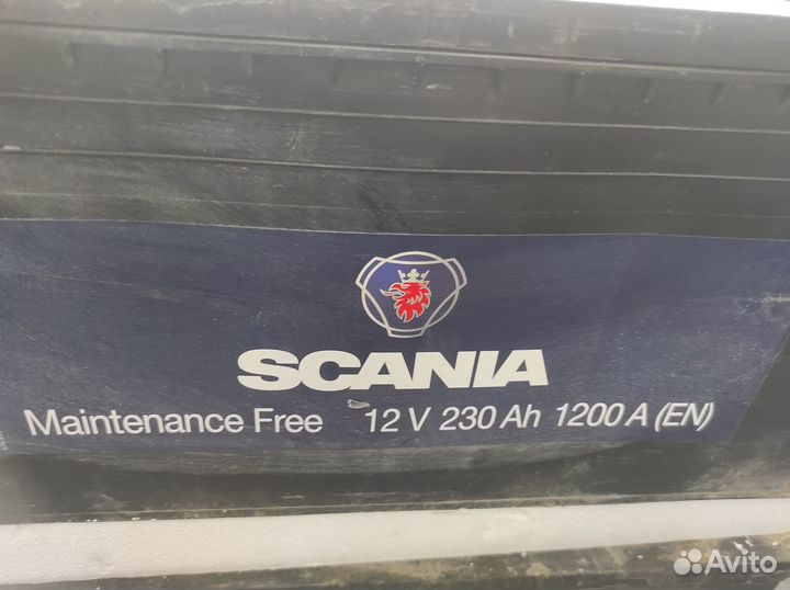 Акумулятор б/у 230Ач Scania оригинал Германия 1200