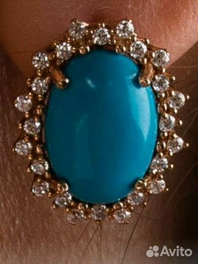 Бирюза, серебро 925пр