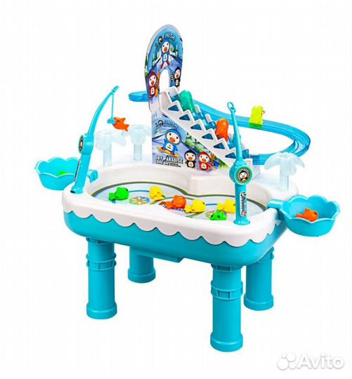 Игра магнитная рыбалка с удочками и пингвинами 2в1