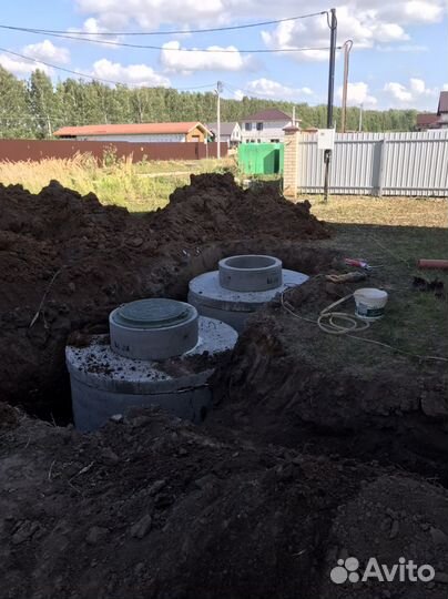 Миниэкскаватор.ямобур.Канализация и вода «под ключ