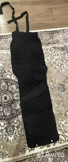 Накидка на сиденье из алькантары ромб чёрный