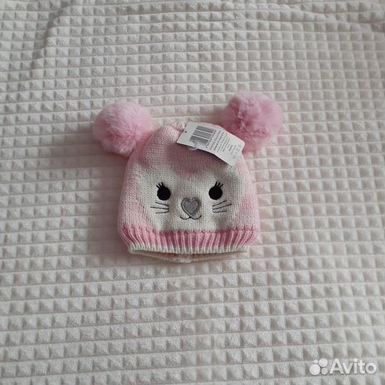 Шапка зимняя для девочки 46 48 новая