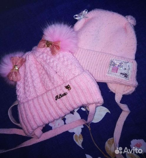 Детские шапочки для девочек до года