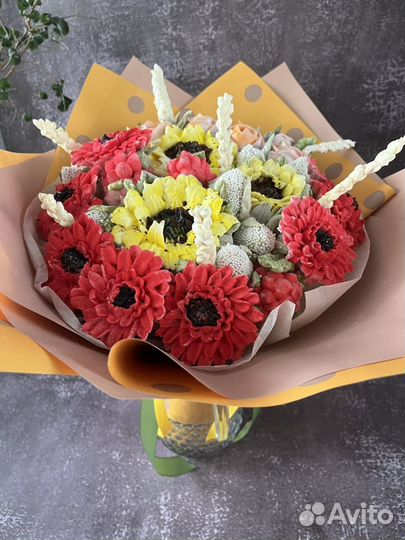 Съедобный букет из зефира. Разнообразие вкусов