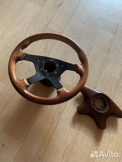 Спортивный руль деревянный
