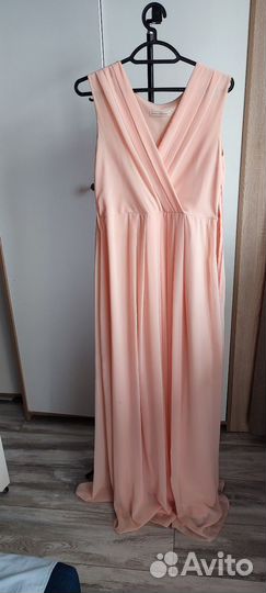 Вечернее платье 42 размер, персиковый цвет