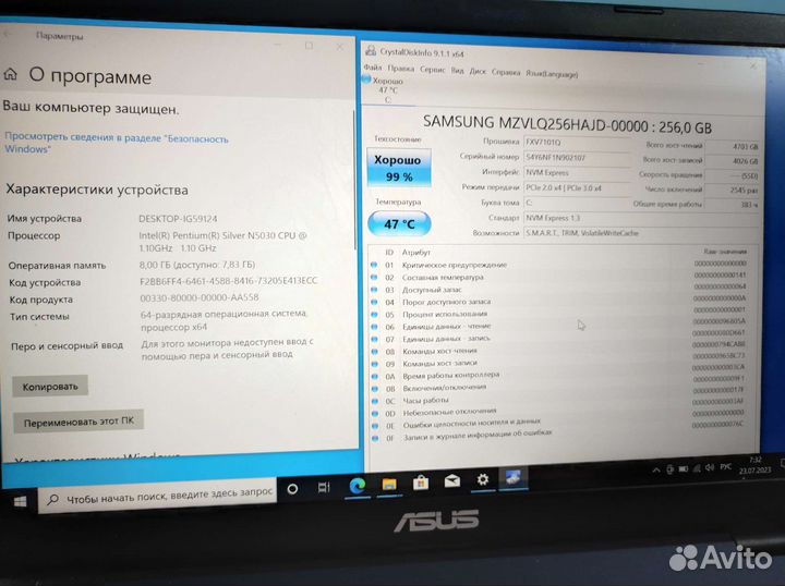 Ноутбук asus e410ma-eb449