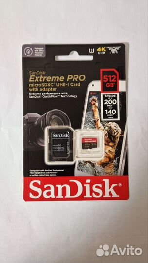 Карта памяти Sandisk Extreme Pro 512