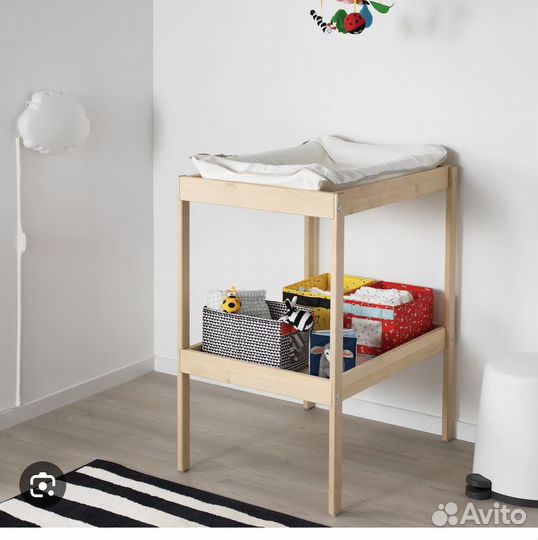 Детская кровать IKEA, пеленальный стол