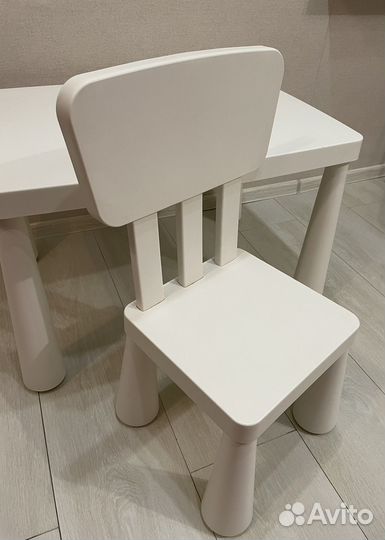 Детский стол и стул IKEA маммут