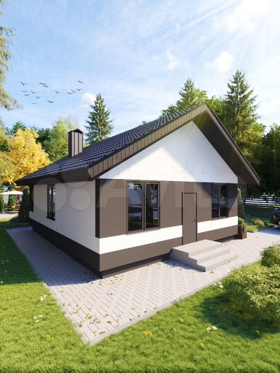 Коттедж 90 м² на участке 8 сот.