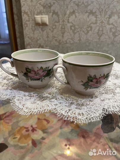 Сервиз чайный, чайник, чайные пары, СССР, фарфор