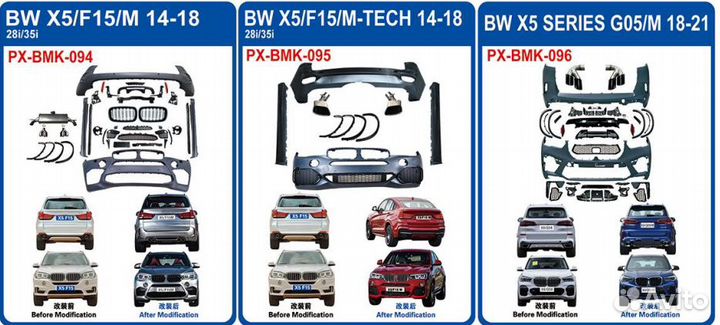 Обвес на BMW X4 f26/g02. BMW X5 e70/f95/g05