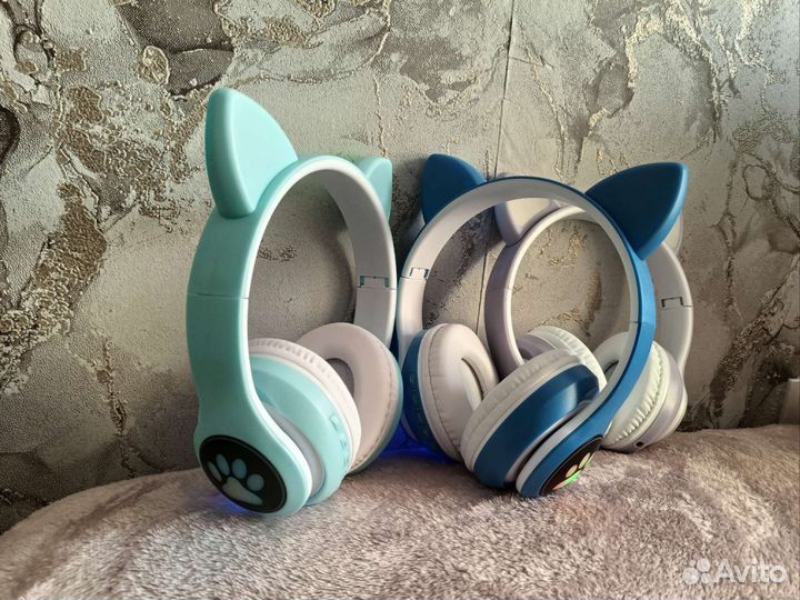Наушники ушки кошки новые