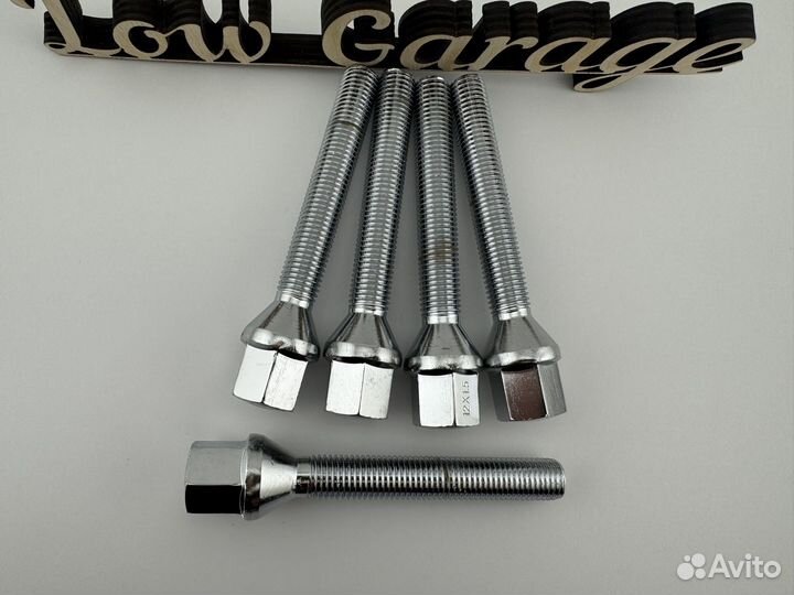 Болты 12*1.5 75мм резьбы. Конус. Удлиненные