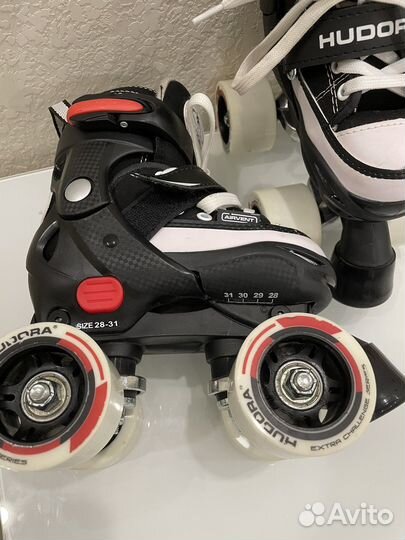 Раздвижные ролики-квадры Hudora