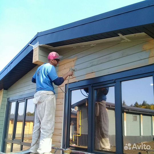 Покраска безвоздушным краскопультом